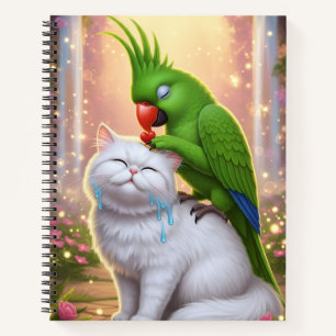 Cat and Parrot Notebook