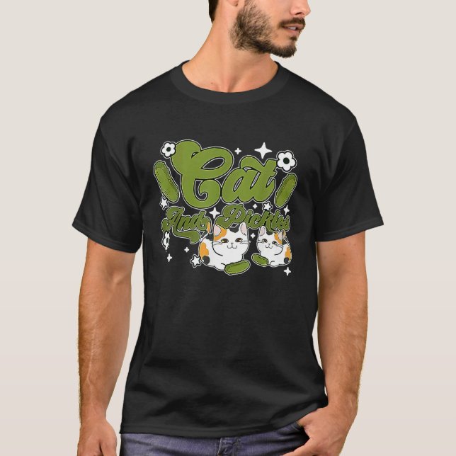 Cat And Pickles Cucumber Cat T-Shirt (Front)