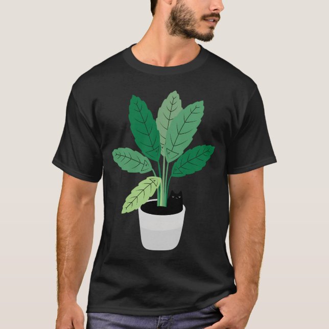 Cat and Plant 28 T-Shirt (Front)