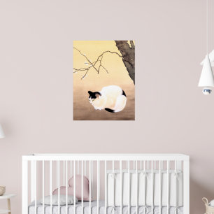 Cat and Plum Blossoms - Hishida Shunso Poster