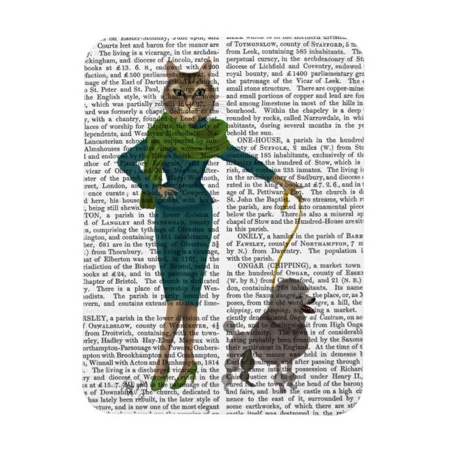 Cat and Poodle Magnet (Vertical)