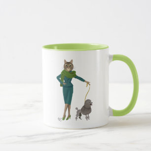 Cat and Poodle Mug