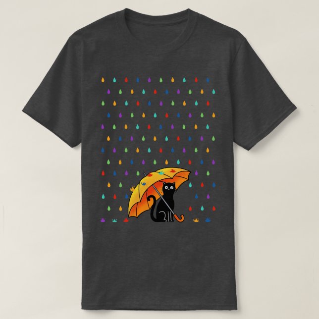 Cat and rain T-Shirt (Design Front)