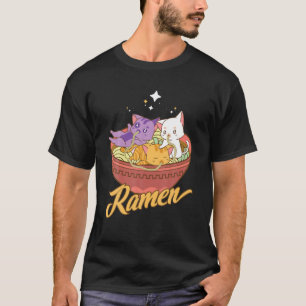 Cat And Ramen Japanese Cat Kawaii Tokyo Anime T-Shirt