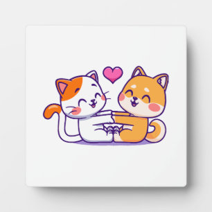 Cat And Shiba Inu Plaque