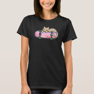 Cat and Skateboard Skateboarding Shy Cat skating o T-Shirt