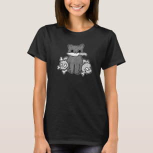 Cat and Skulls Halloween T-Shirt
