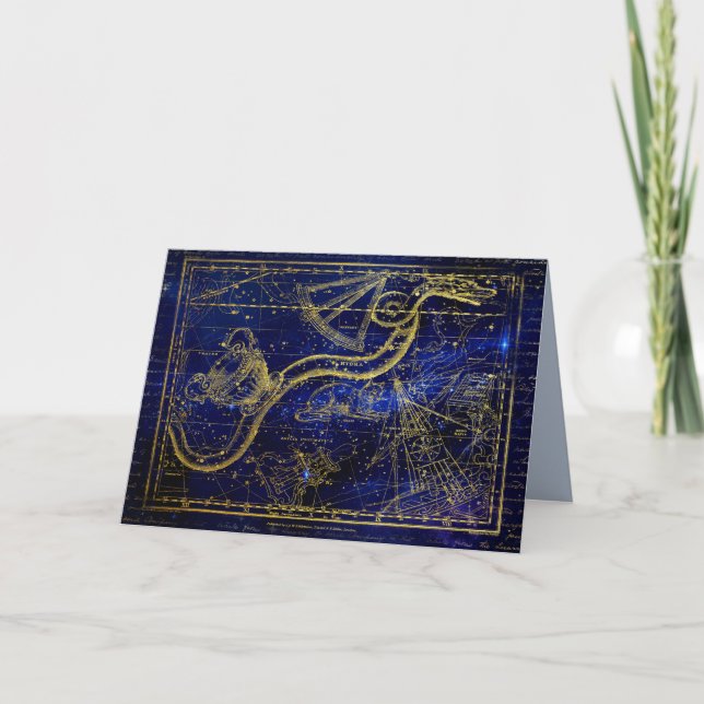 cat and snake constellation greeting card (Front)