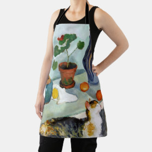 Cat and Still Life, August Macke Apron
