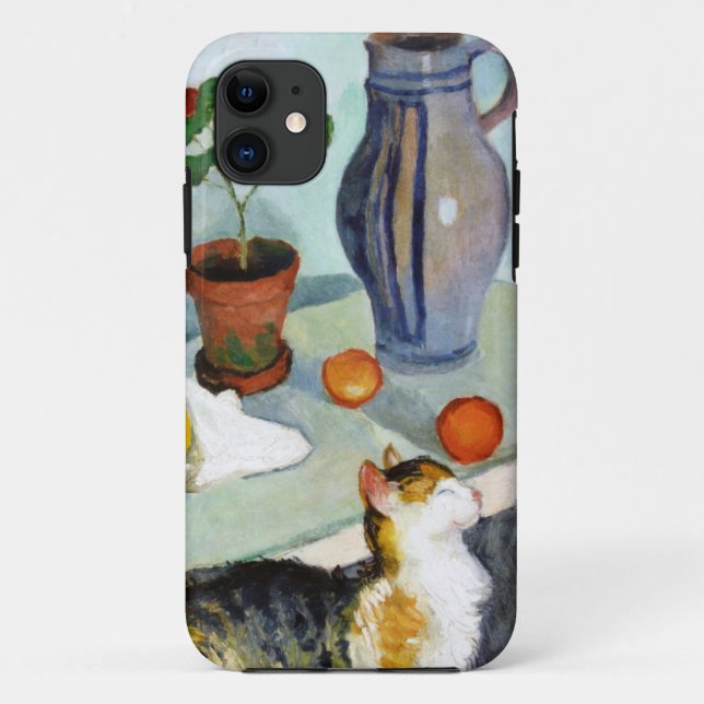 Cat and Still Life, August Macke Case-Mate iPhone Case (Back)