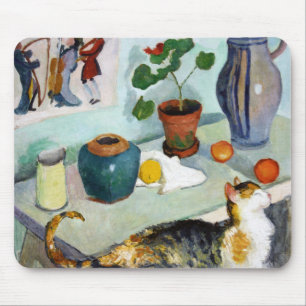 Cat and Still Life, August Macke Mouse Pad