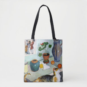 Cat and Still Life, August Macke Tote Bag