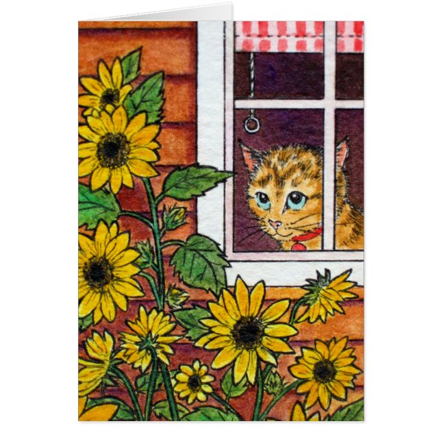 cat and sunflower (Front)