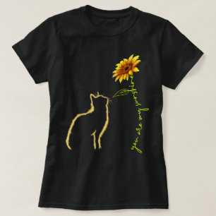 Cat and Sunflower You Are My Sunshine T-Shirt