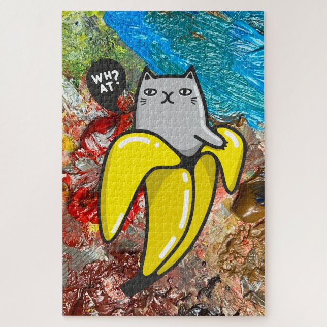 Cat and the colours jigsaw puzzle (Vertical)