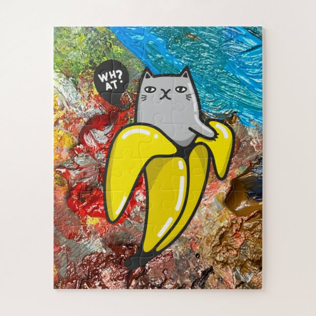 Cat and the colours jigsaw puzzle (Vertical)