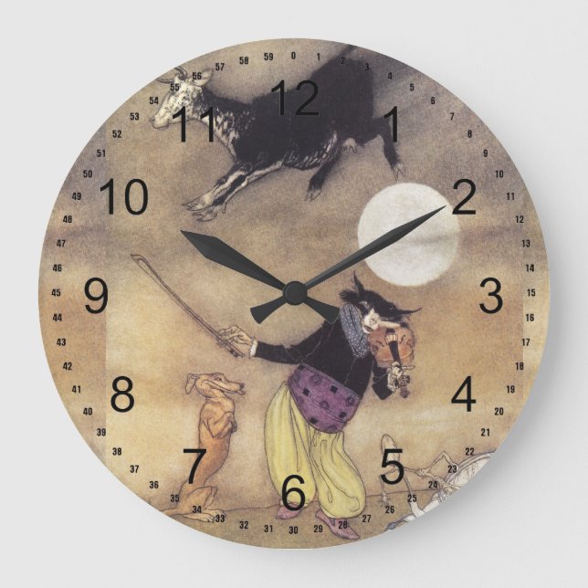 Cat and the Fiddle Large Clock (Front)