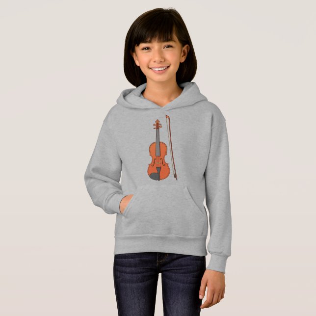 Cat and the Fiddle - My Violin - Girls Hoodie (Front Full)