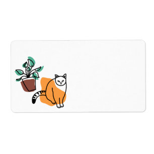 Cat and the plant