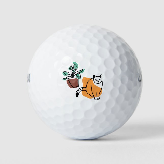 Cat and the plant golf balls (Front)