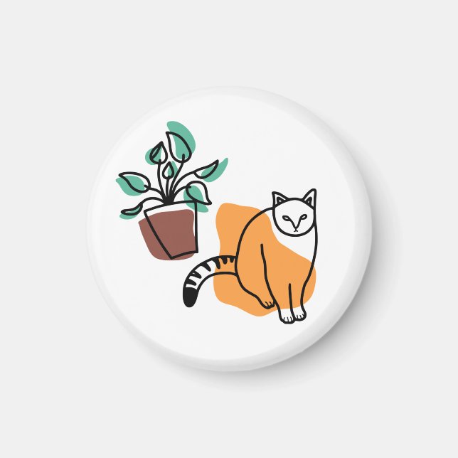 Cat and the plant magnet (Front)