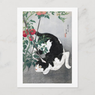 Cat and Tomato, Takahashi Shotei Postcard