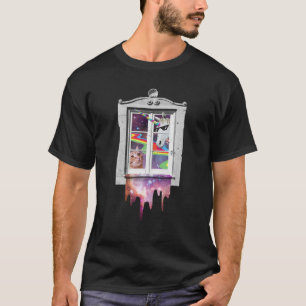 Cat And Unicorn In Space Meme T-Shirt