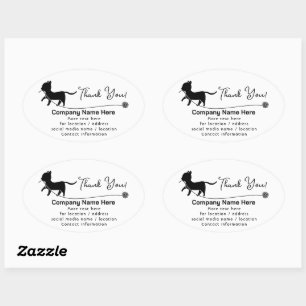 Cat and Yarn Company Thank You Oval Sticker