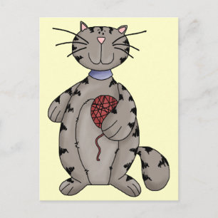 Cat and Yarn Postcard