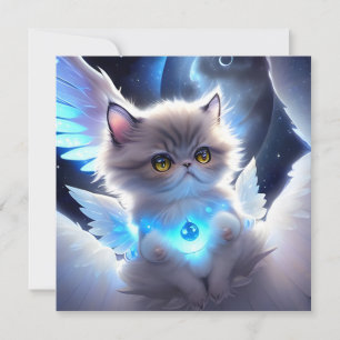 Cat Angel Fantasy Card