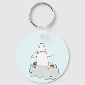 Cat Angel Personalised Key Ring