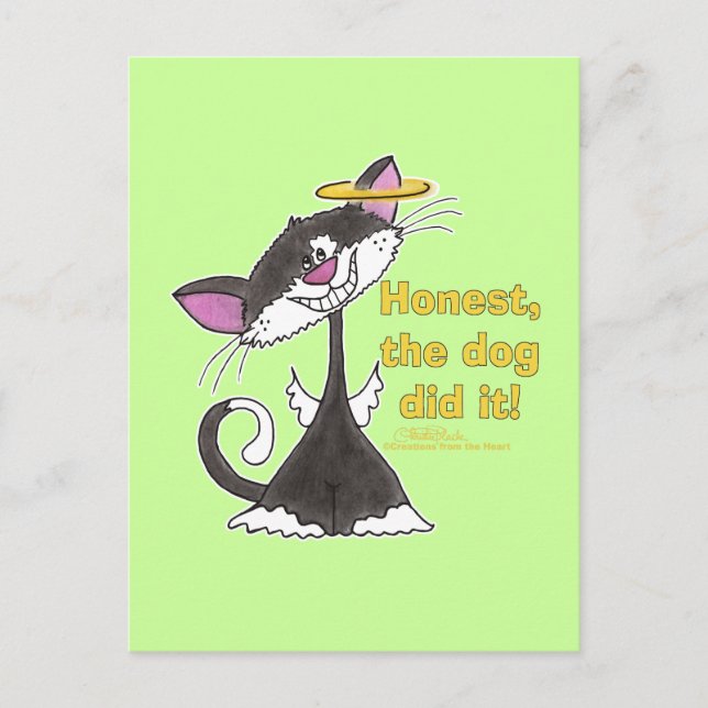 Cat Angel Postcard (Front)