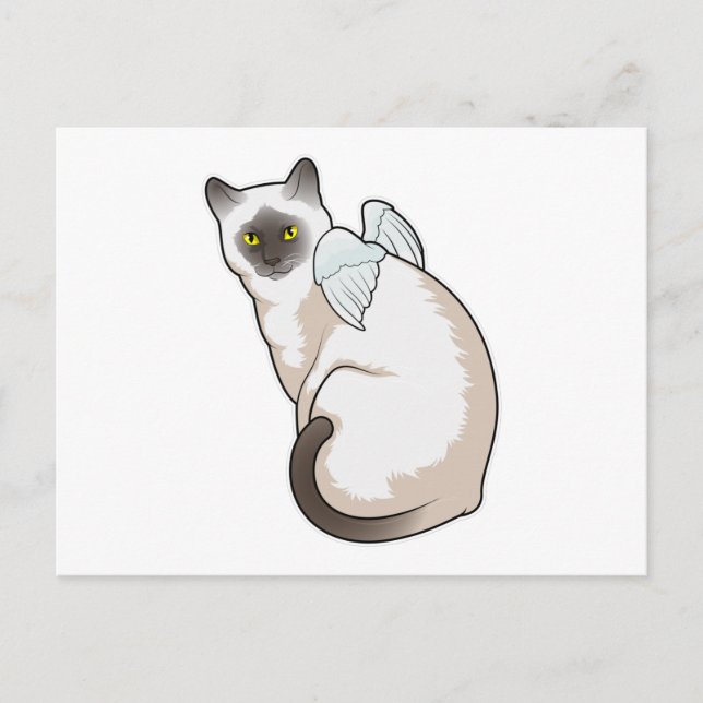 Cat Angel wings Postcard (Front)