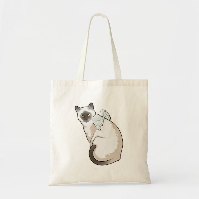 Cat Angel wings Tote Bag (Front)