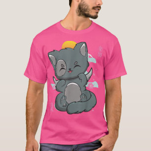 Cat Angelcore Kitten Chibi Anime Neko Pastel Goth T-Shirt