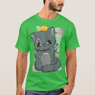 Cat Angelcore Kitten Chibi Anime Neko Pastel Goth T-Shirt