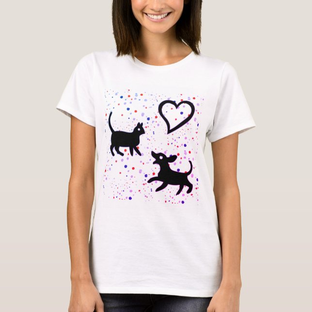 cat, animal, dog T-Shirt (Front)