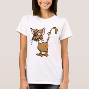 Cat Animal Injured Hurt Fighting Patch Pet T-Shirt