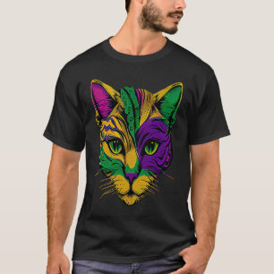 Cat Animal Mardi Gras Carnival Jester Cat Mardi G T-Shirt
