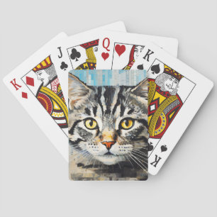Cat Animal Pet Art Decor Paint Mosaic Playing Cards