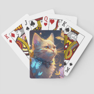 Cat Animal Portrait Painting Pet Character Playing Cards
