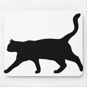Cat Animal The Silhouette Domestic Cat Kitten Mouse Pad