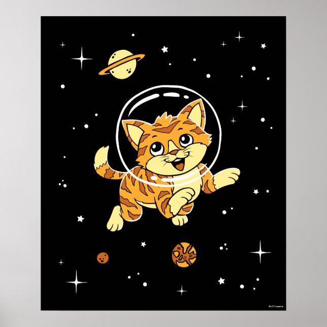 Cat Animals In Space Poster (Front)