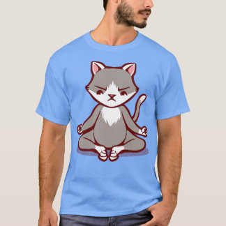 Cat Animals Meditation Zen Buddhism by Tobe Fonsec T-Shirt