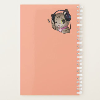 Cat Anime Cat Music Notebook Planner