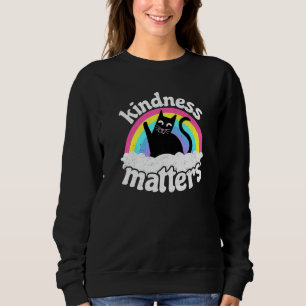 Cat Anti Bullying Rainbow Kindness Matters Sped Te Sweatshirt
