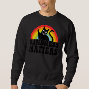 Cat Anti Bullying Rainbow Kindness Matters Sped Te Sweatshirt