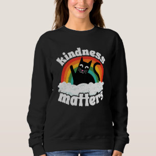 Cat Anti Bullying Rainbow Kindness Matters Sped Te Sweatshirt
