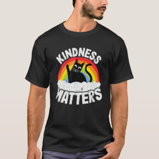 Cat Anti Bullying Rainbow Kindness Matters Sped Te T-Shirt