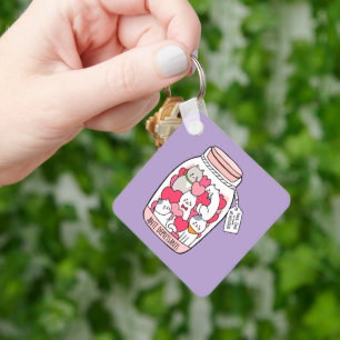 Cat Antidepressant Funny Cat Lover Gift Key Ring